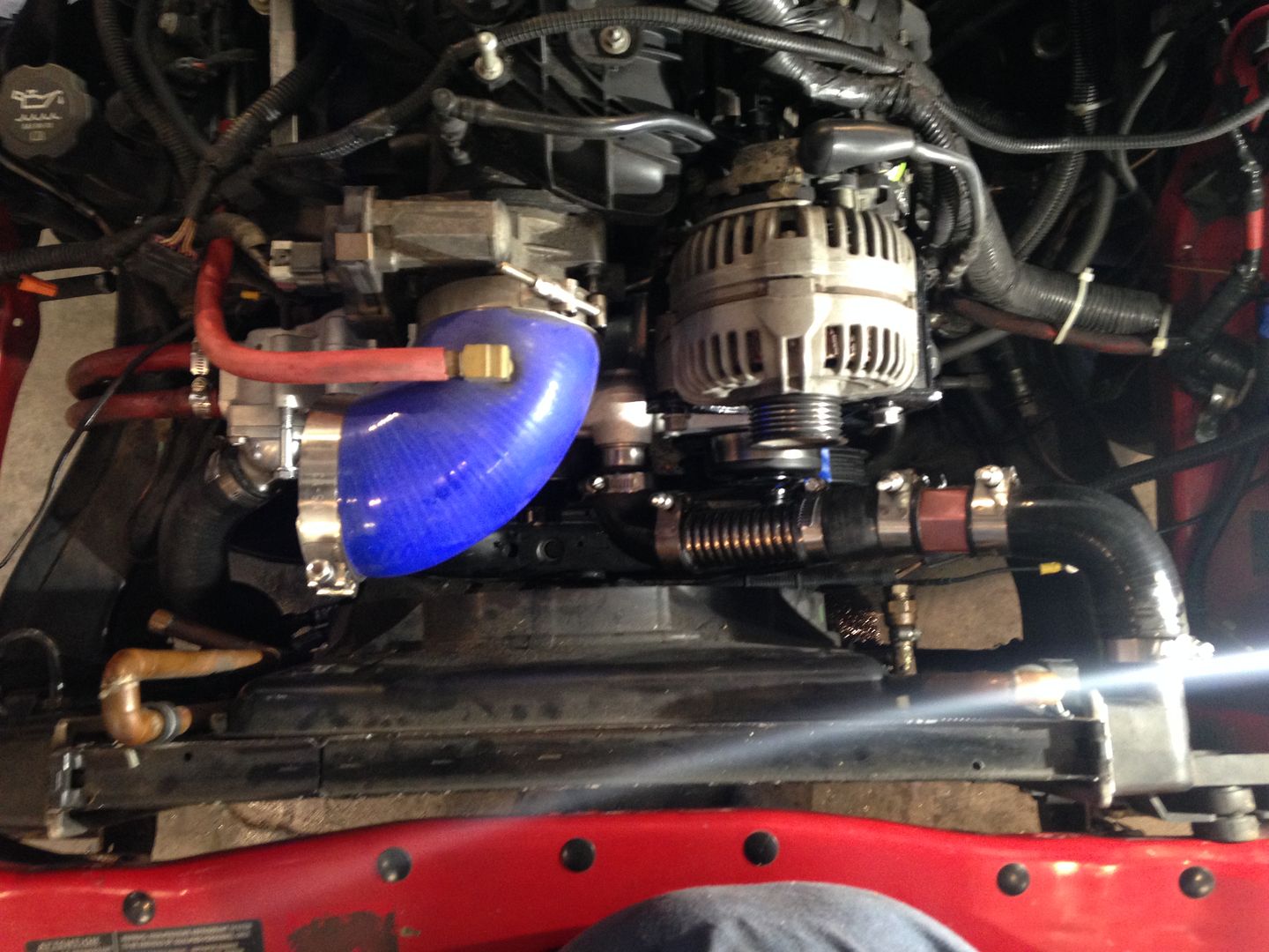 Idler relocation and 2010 camaro water pump on LY6 engine